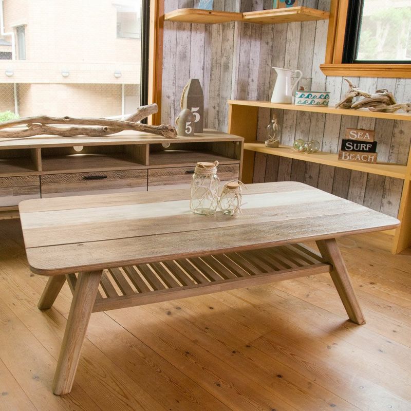 木目が美しいことで人気のアカシア材を贅沢に使用した MALIBU（マリブ） コーヒーテーブル